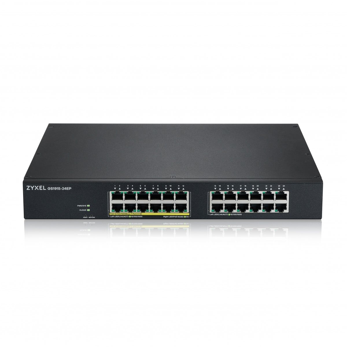 ZYXEL Zyxel GS1915-24EP Gestito L2 Gigabit Ethernet (10/100/1000) Supporto Power over Ethernet (PoE) 1U Nero - RETI | TecnoCARE.net Sabaudia, Latina, Terracina, San Felice Circeo e Pontinia