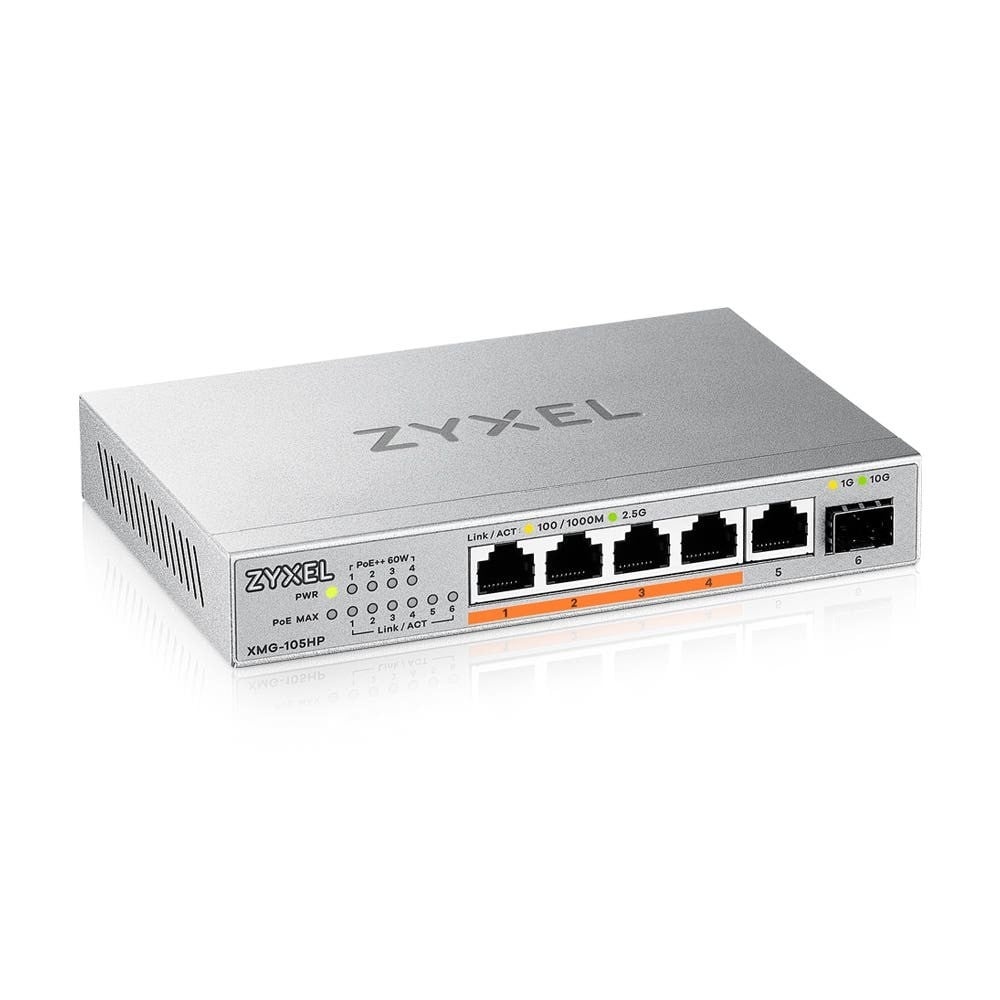 ZYXEL Zyxel XMG-105HP Non gestito 2.5G Ethernet (100/1000/2500) Supporto Power over Ethernet (PoE) Argento - RETI | TecnoCARE.net Sabaudia, Latina, Terracina, San Felice Circeo e Pontinia
