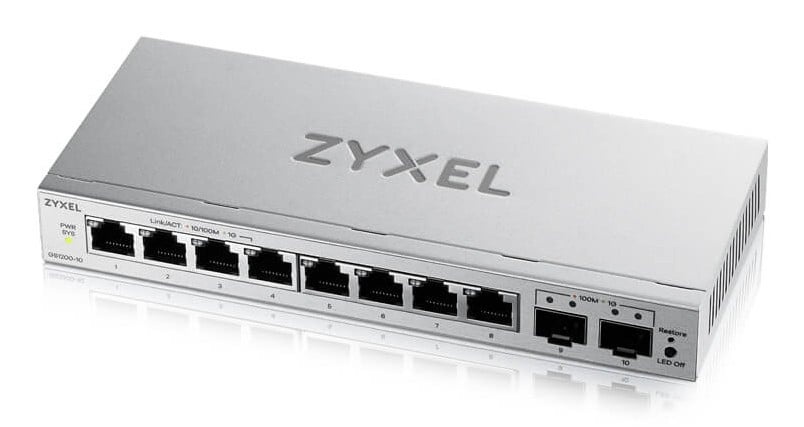 ZYXEL Zyxel GS1200-10v3 Gestito L2 Gigabit Ethernet (10/100/1000) Desktop Grigio - RETI | TecnoCARE.net Sabaudia, Latina, Terracina, San Felice Circeo e Pontinia