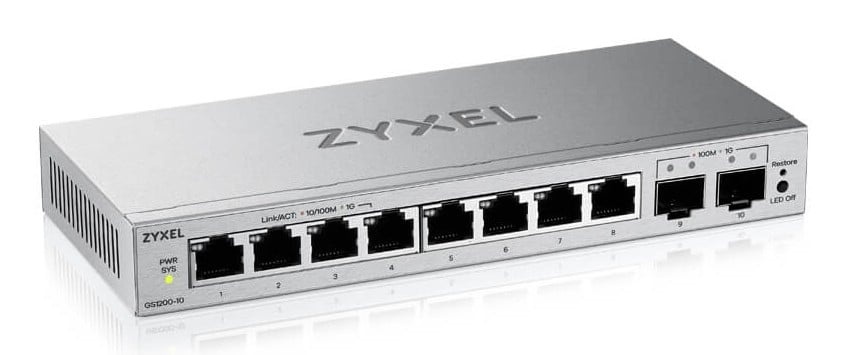ZYXEL Zyxel GS1200-10v3 Gestito L2 Gigabit Ethernet (10/100/1000) Desktop Grigio - RETI | TecnoCARE.net Sabaudia, Latina, Terracina, San Felice Circeo e Pontinia