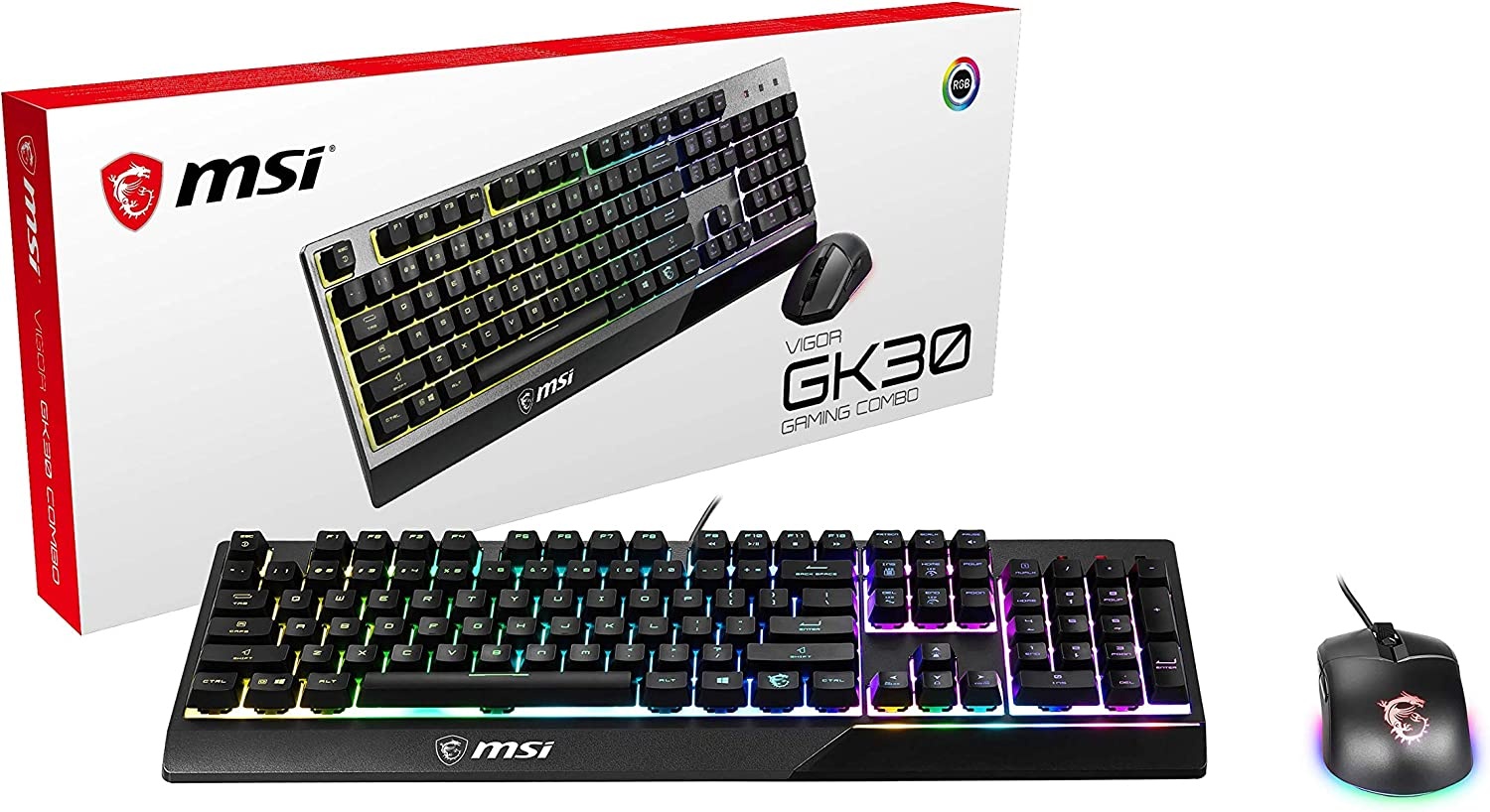 MSI MSI TASTIERA LAYOUT ITALIANO + MOUSE VIGOR GK30 COMBO BLACK - TASTIERE | TecnoCARE.net Sabaudia, Latina, Terracina, San Felice Circeo e Pontinia
