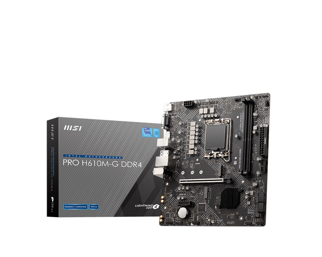 MSI MSI MB H610, PRO H610M-G DDR4, LGA 1700, 2DDR4, 1PCI-Ex16, 2M2, 4SATA3 - MAINBOARD | TecnoCARE.net Sabaudia, Latina, Terracina, San Felice Circeo e Pontinia