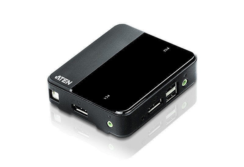 ATEN Switch KVM USB DisplayPort/audio a 2 porte (supporto 4K e cavi inclusi) - 4096 x 2160 Pixel - 4K Ultra HD - 2,18 W - Nero - TASTIERE E CONTROLLER | TecnoCARE.net Sabaudia, Latina, Terracina, San Felice Circeo e Pontinia