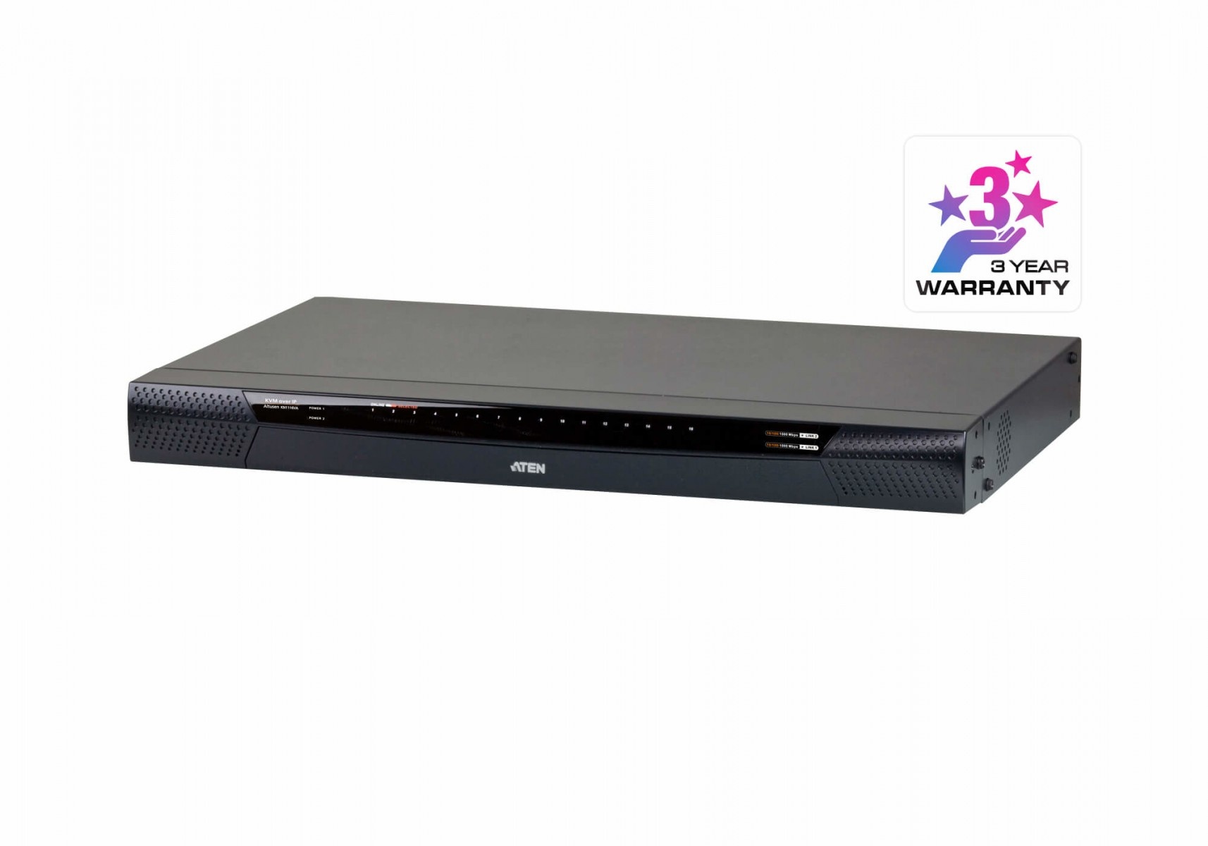 ATEN Switch KVM over IP Cat 5 a 16 porte con 1 accesso locale/1 remoti con Virtual Media (1920 x 1200) - 1920 x 1200 Pixel - Collegamento ethernet LAN - Montaggio ra - TASTIERE E CONTROLLER | TecnoCARE.net Sabaudia, Latina, Terracina, San Felice Circeo e Pontinia