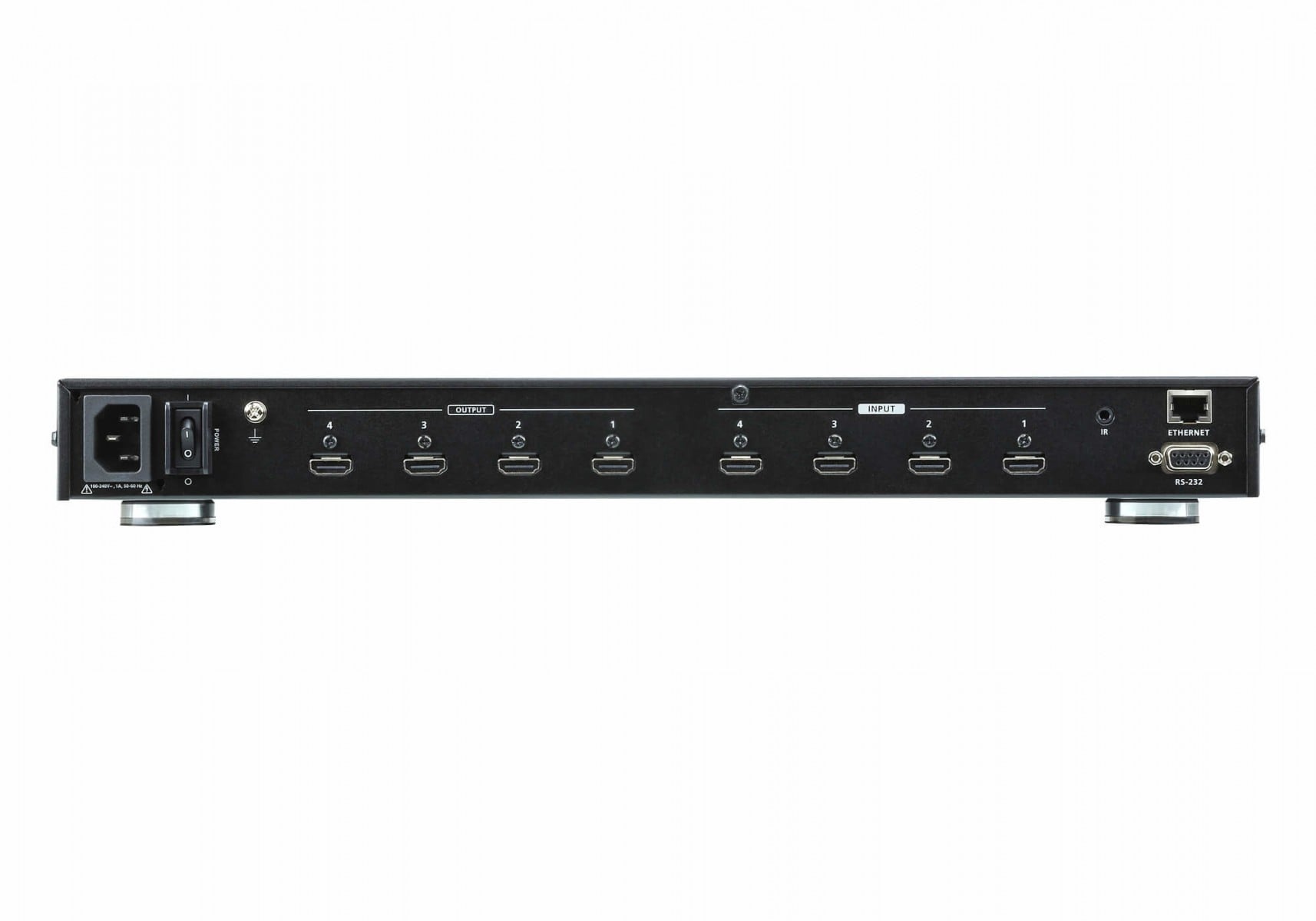 ATEN Switch True 4K HDMI Matrix 4 x 4 - Commutatore a matrice AV - 18 Gbit/s - 600 MHz - 4096 x 2160 Pixel - Nero - Metallo - ELABORAZIONI E DISTRIBUZIONI DEL SEGNALE | TecnoCARE.net Sabaudia, Latina, Terracina, San Felice Circeo e Pontinia