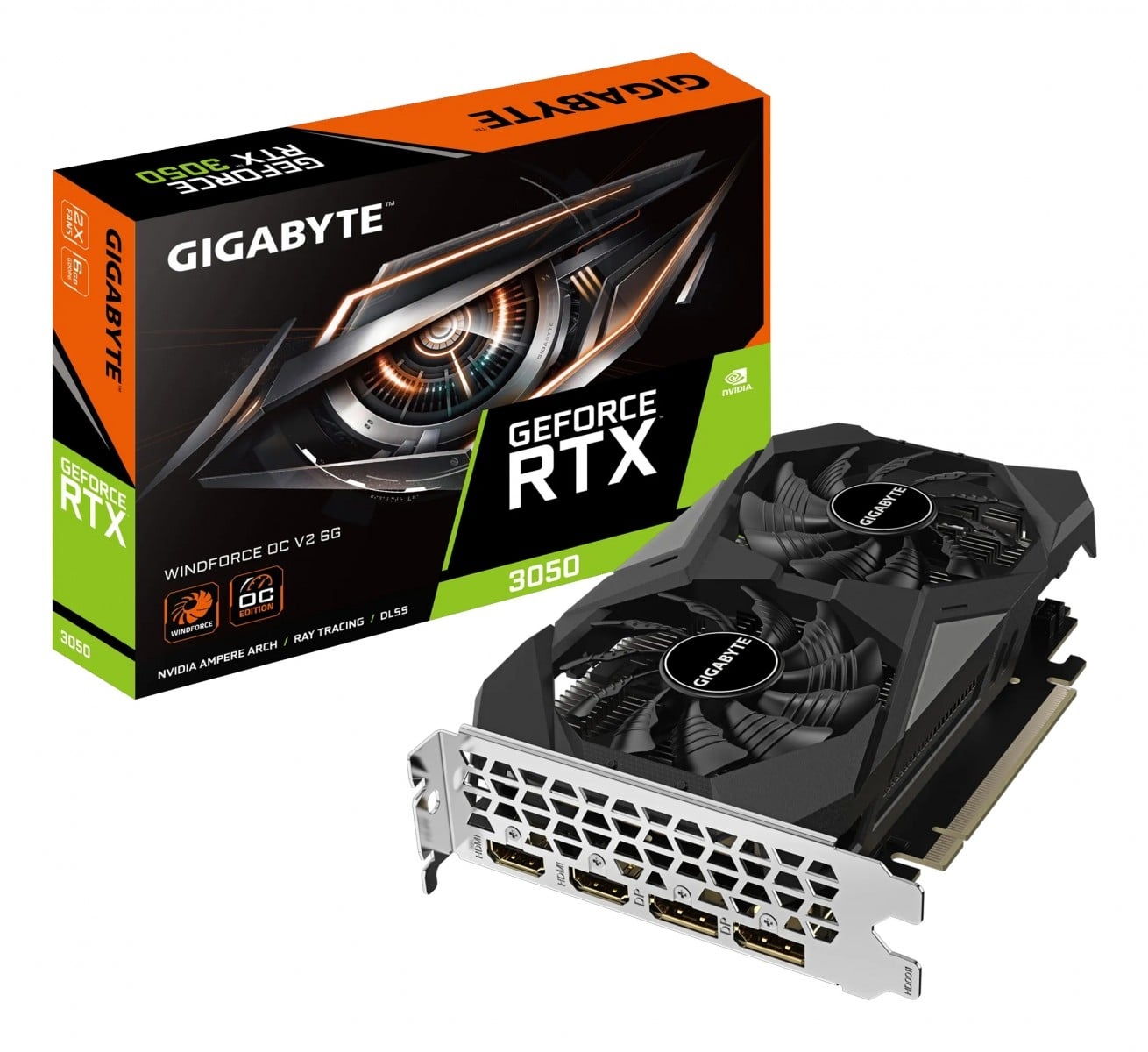 GIGABYTE Gigabyte GeForce RTX 3050 WINDFORCE OC V2 6GB VGA - COMPONENTI | TecnoCARE.net Sabaudia, Latina, Terracina, San Felice Circeo e Pontinia