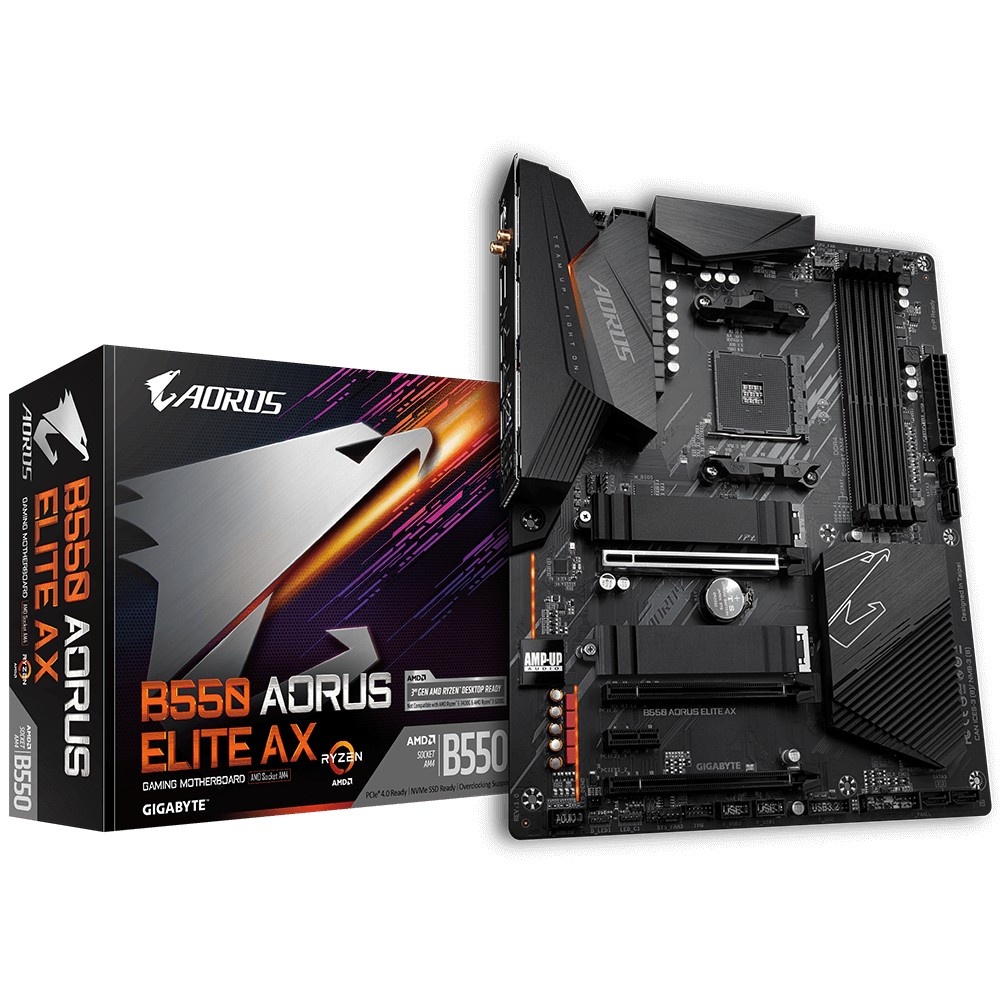 GIGABYTE Gigabyte B550 AORUS ELITE AX scheda madre AMD B550 Presa AM4 ATX - COMPONENTI | TecnoCARE.net Sabaudia, Latina, Terracina, San Felice Circeo e Pontinia