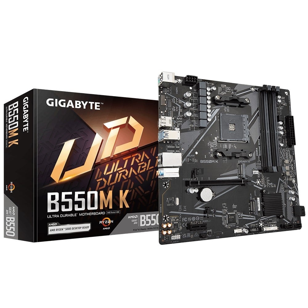 GIGABYTE GIGABYTE B550M K scheda madre AMD B550 Socket AM4 micro ATX - COMPONENTI | TecnoCARE.net Sabaudia, Latina, Terracina, San Felice Circeo e Pontinia