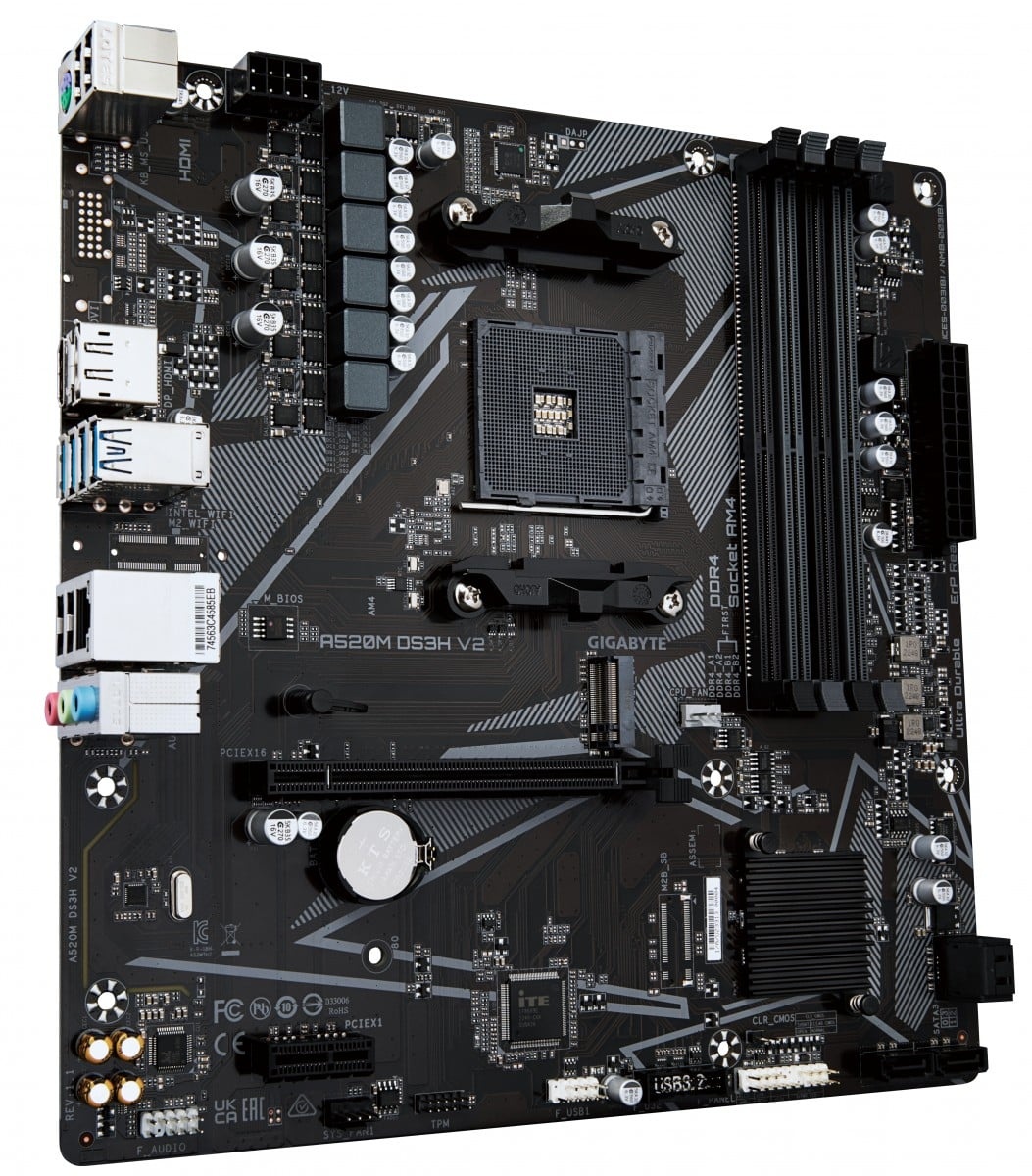 GIGABYTE GIGABYTE A520M DS3H V2 scheda madre Socket AM4 micro ATX - COMPONENTI | TecnoCARE.net Sabaudia, Latina, Terracina, San Felice Circeo e Pontinia