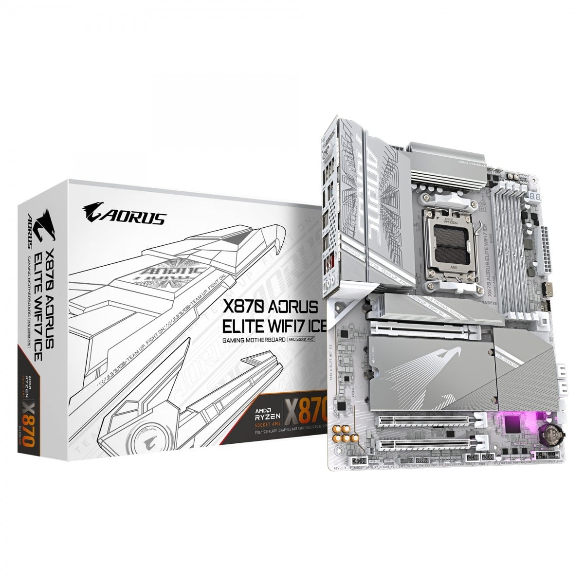 GIGABYTE GIGABYTE X870 AORUS ELITE WIFI7 ICE AMD X870 Socket AM5 ATX - COMPONENTI | TecnoCARE.net Sabaudia, Latina, Terracina, San Felice Circeo e Pontinia