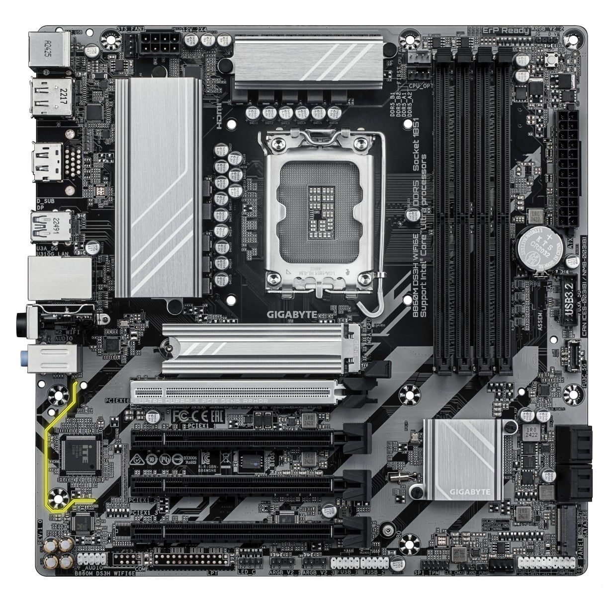GIGABYTE GIGABYTE B860M DS3H WIFI6E scheda madre Intel B860 LGA 1851 (Socket V1) micro ATX - COMPONENTI | TecnoCARE.net Sabaudia, Latina, Terracina, San Felice Circeo e Pontinia