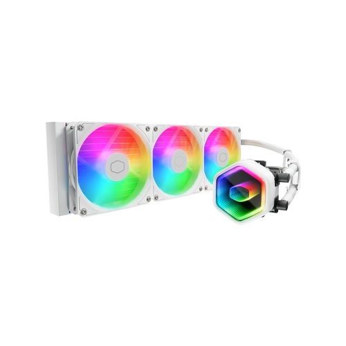 COOLER MASTER COOLER MASTER DISSIPATORE A LIQUIDO MASTERLIQUID 360 CORE II SKT UNIVERSALE 3X120MM ARGB FANS BIANCO - CPU DISSIPATORI | TecnoCARE.net Sabaudia, Latina, Terracina, San Felice Circeo e Pontinia