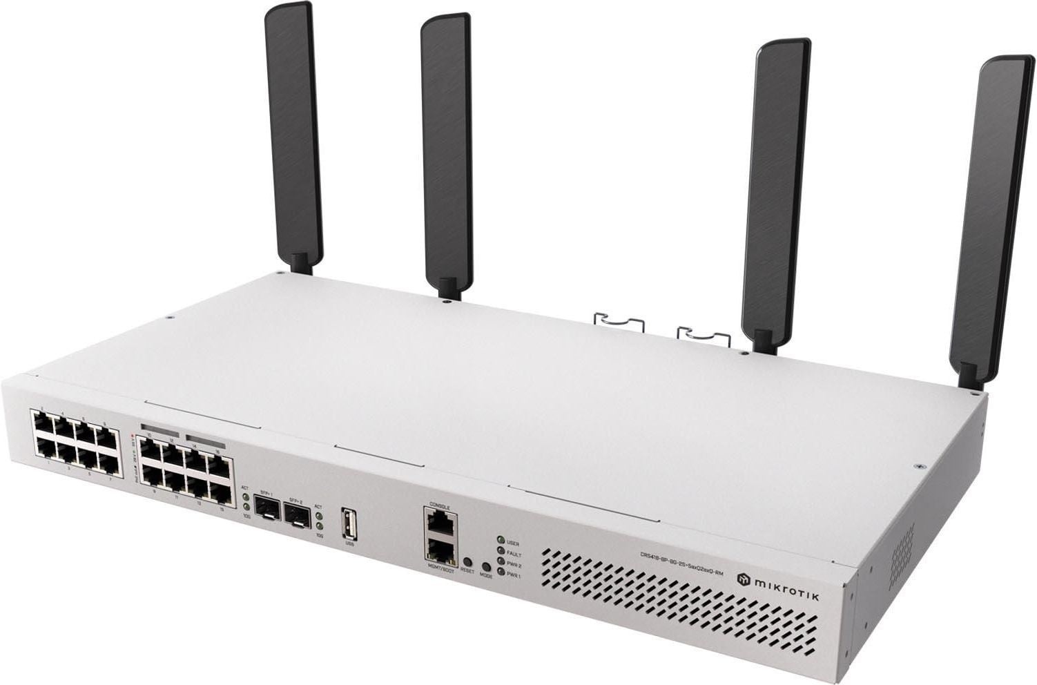 MIKROTIK Mikrotik CRS418-8P-8G-2S+5axQ2axQ-RM L2/L3 Gigabit Ethernet (10/100/1000) Supporto Power over Ethernet (PoE) 1U - RETI | TecnoCARE.net Sabaudia, Latina, Terracina, San Felice Circeo e Pontinia