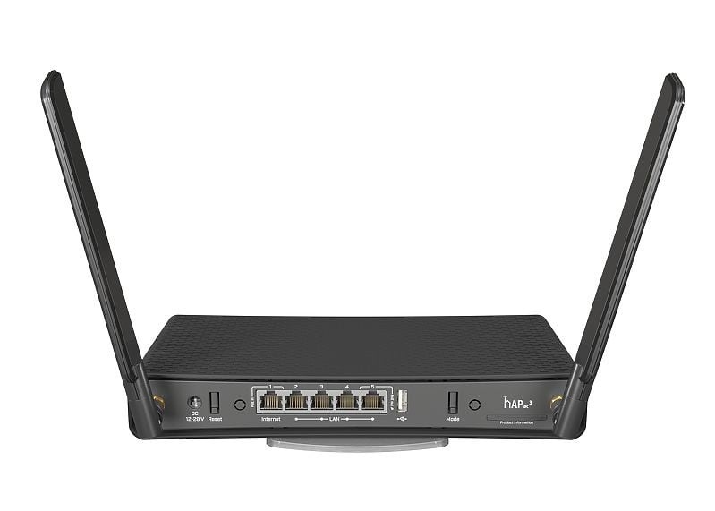 MIKROTIK Mikrotik hAP ac³ router wireless Gigabit Ethernet Dual-band (2.4 GHz/5 GHz) Nero - RETI | TecnoCARE.net Sabaudia, Latina, Terracina, San Felice Circeo e Pontinia