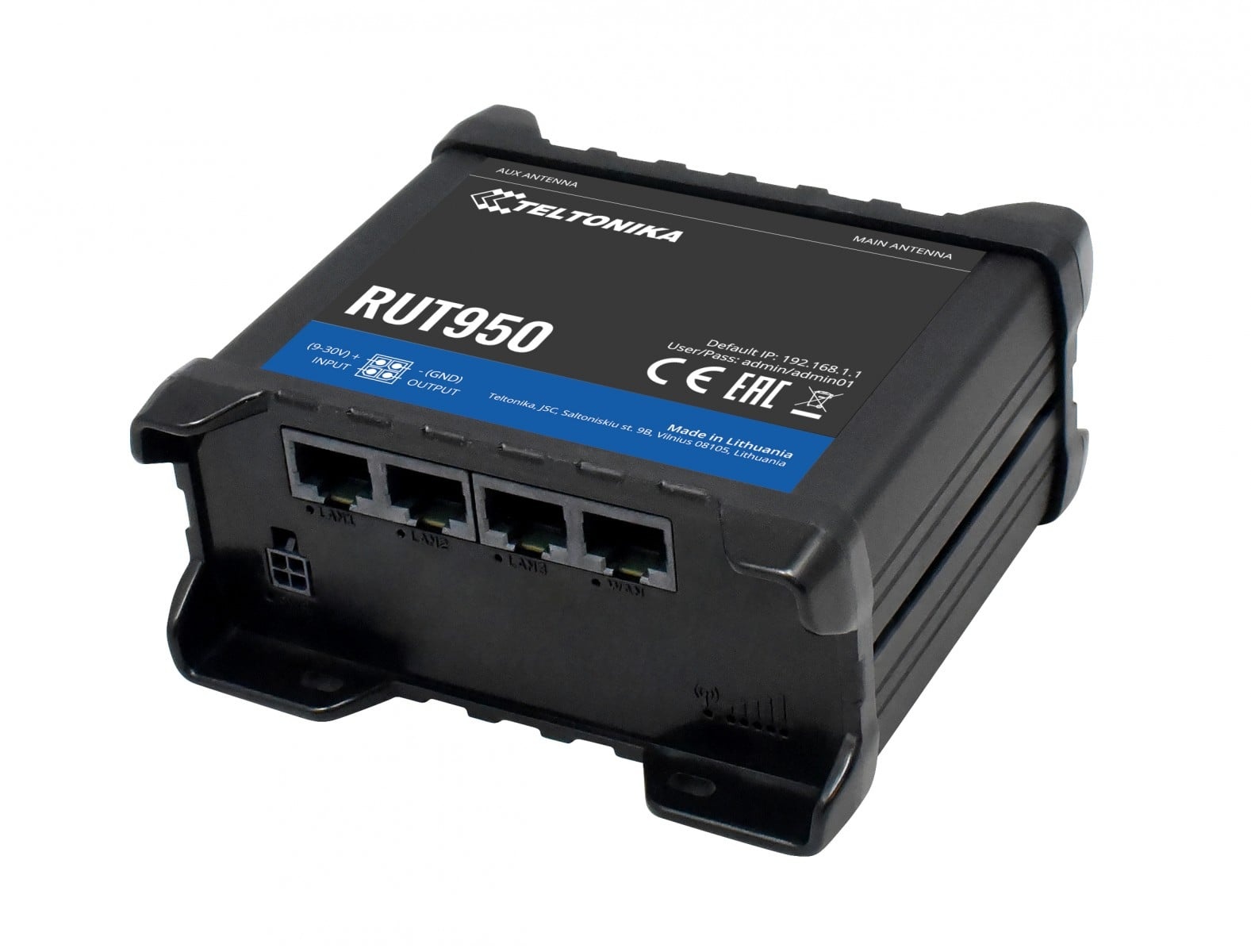 TELTONIKA Teltonika RUT950 router wireless Fast Ethernet 4G Nero - RETI | TecnoCARE.net Sabaudia, Latina, Terracina, San Felice Circeo e Pontinia