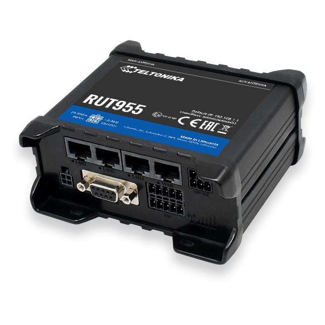 TELTONIKA Teltonika RUT955 router wireless Fast Ethernet Banda singola (2.4 GHz) 4G Nero - RETI | TecnoCARE.net Sabaudia, Latina, Terracina, San Felice Circeo e Pontinia