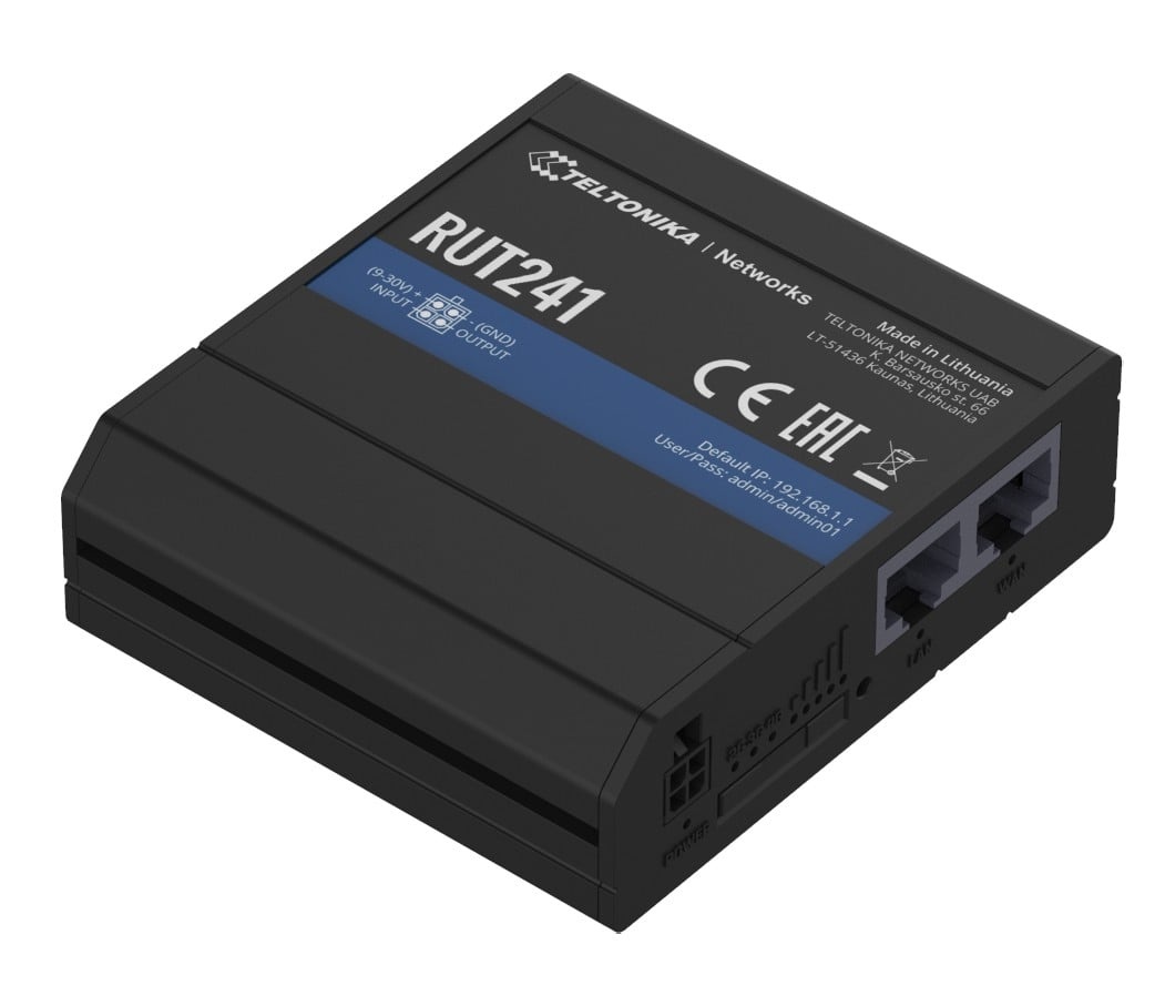 TELTONIKA Teltonika RUT241 Industrial 4G/LTE WiFi Router (MEIG) - RETI | TecnoCARE.net Sabaudia, Latina, Terracina, San Felice Circeo e Pontinia