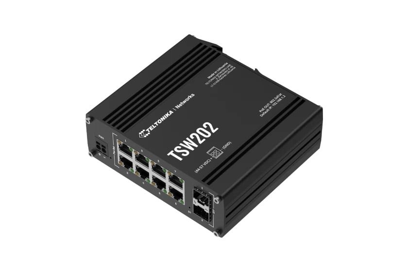 TELTONIKA Teltonika TSW202 Gestito L2 Gigabit Ethernet (10/100/1000) Supporto Power over Ethernet (PoE) Alluminio, Blu - RETI | TecnoCARE.net Sabaudia, Latina, Terracina, San Felice Circeo e Pontinia