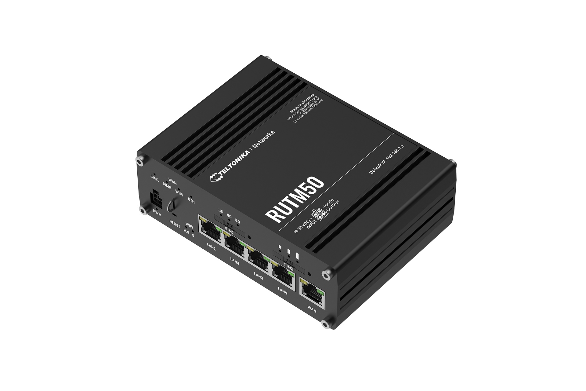 TELTONIKA Teltonika RUTM50 router wireless Gigabit Ethernet Dual-band (2.4 GHz/5 GHz) 5G Nero - RETI | TecnoCARE.net Sabaudia, Latina, Terracina, San Felice Circeo e Pontinia