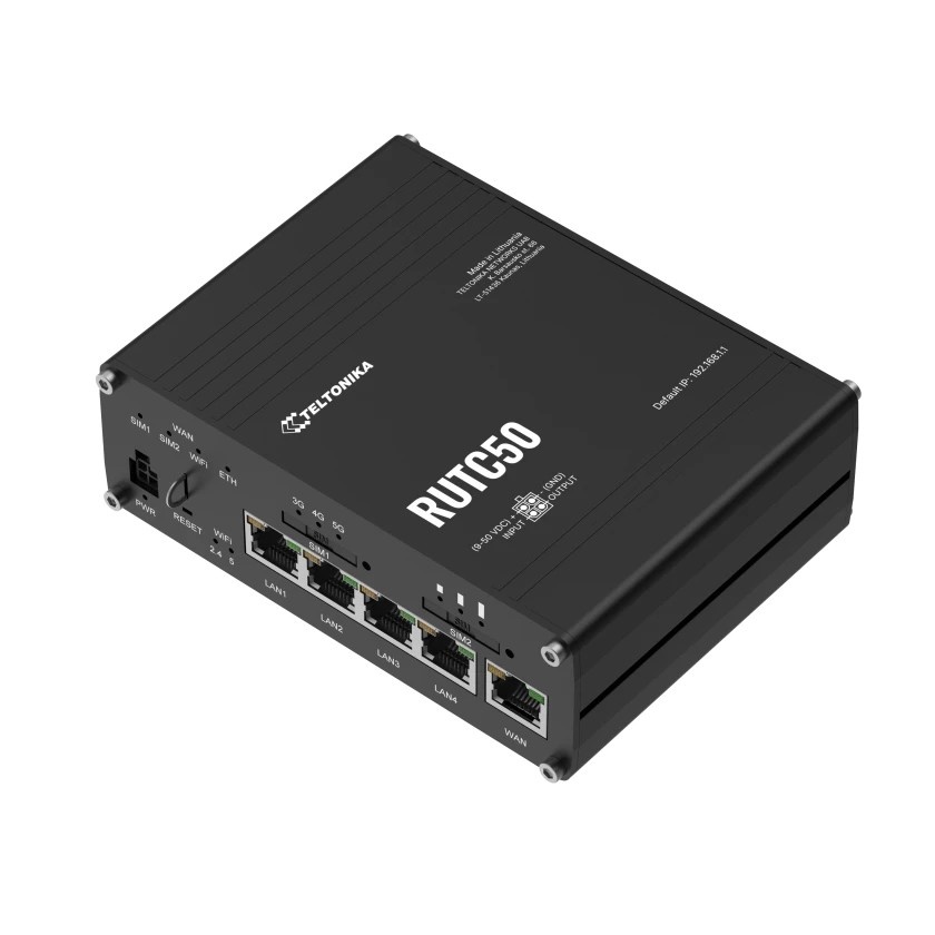 TELTONIKA Router Teltonika RUTC50200000 5G con Wi-Fi 6 Dual-Band e Gigabit Ethernet - RETI | TecnoCARE.net Sabaudia, Latina, Terracina, San Felice Circeo e Pontinia