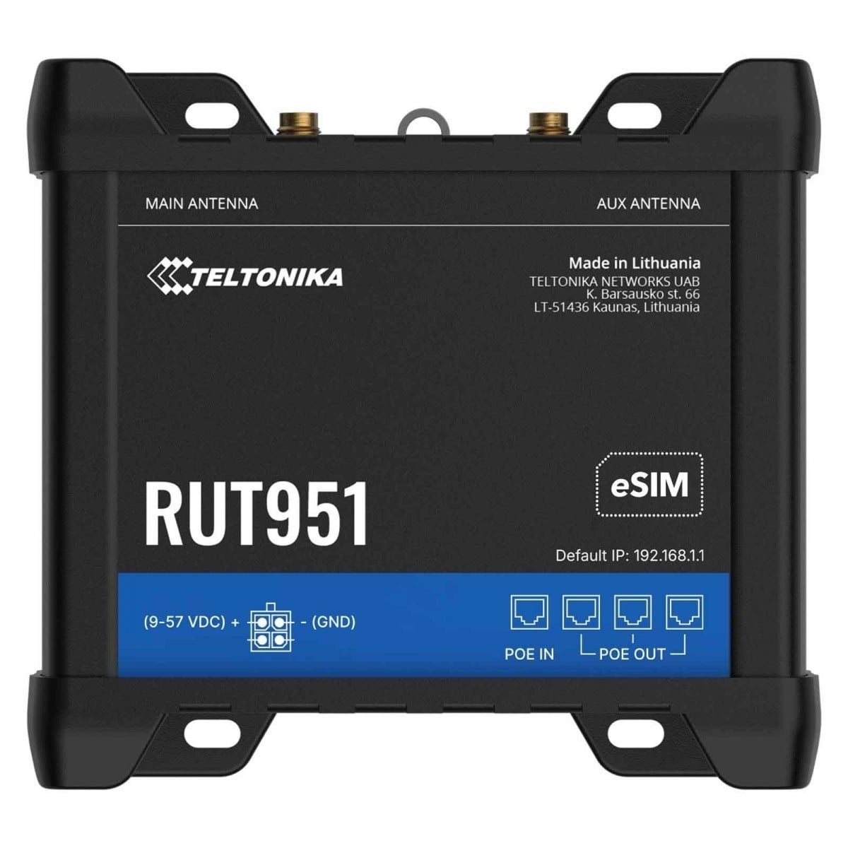 TELTONIKA Router WiFi Teltonika RUT951 POE+ DUAL SIM eSIM 4G/LTE/3G/2G senza alimentatore - RETI | TecnoCARE.net Sabaudia, Latina, Terracina, San Felice Circeo e Pontinia