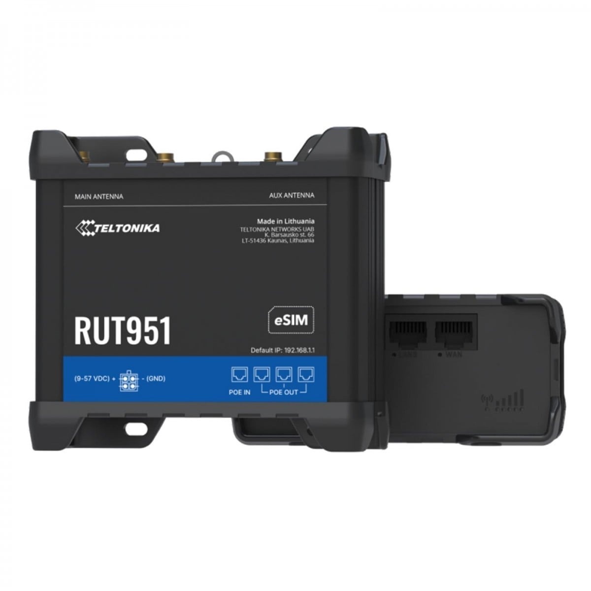 TELTONIKA Router WiFi Teltonika RUT951 POE+ DUAL SIM eSIM 4G/LTE/3G/2G con alimentatore - RETI | TecnoCARE.net Sabaudia, Latina, Terracina, San Felice Circeo e Pontinia