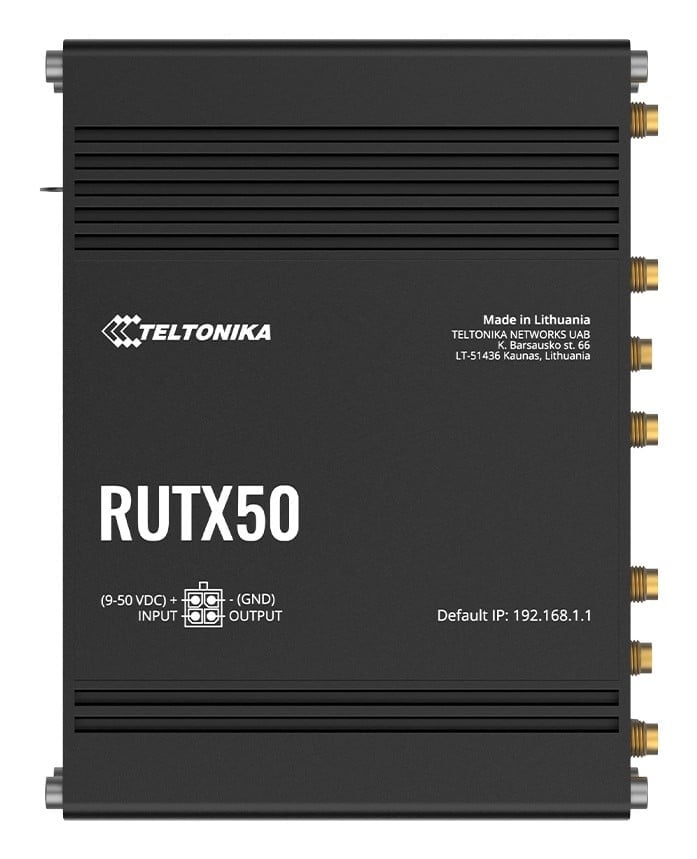 TELTONIKA Teltonika RUTX50 router wireless Gigabit Ethernet Dual-band (2.4 GHz/5 GHz) 5G Nero - RETI | TecnoCARE.net Sabaudia, Latina, Terracina, San Felice Circeo e Pontinia