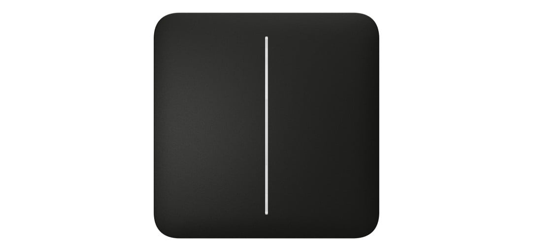 AJAX SYSTEMS Ajax Systems 52180.140.BL CenterButton (2-gang) - pulsante centrale per interruttore a 2 gang - nero - DISPOSITIVI SMART PER LA CASA | TecnoCARE.net Sabaudia, Latina, Terracina, San Felice Circeo e Pontinia