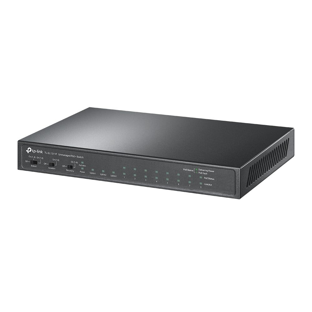TP-LINK TP-Link TL-SL1311P switch di rete Fast Ethernet (10/100) Supporto Power over Ethernet (PoE) Nero - RETI | TecnoCARE.net Sabaudia, Latina, Terracina, San Felice Circeo e Pontinia