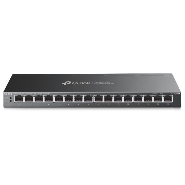 TP-LINK TP-Link TL-SG116P switch di rete Non gestito Gigabit Ethernet (10/100/1000) Supporto Power over Ethernet (PoE) Nero - RETI | TecnoCARE.net Sabaudia, Latina, Terracina, San Felice Circeo e Pontinia