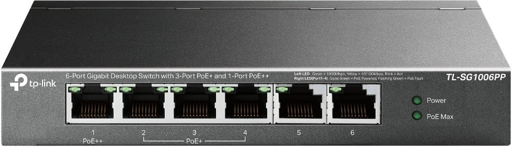 TP-LINK TP-Link TL-SG1006PP switch di rete Non gestito Gigabit Ethernet (10/100/1000) Supporto Power over Ethernet (PoE) Grigio - RETI | TecnoCARE.net Sabaudia, Latina, Terracina, San Felice Circeo e Pontinia