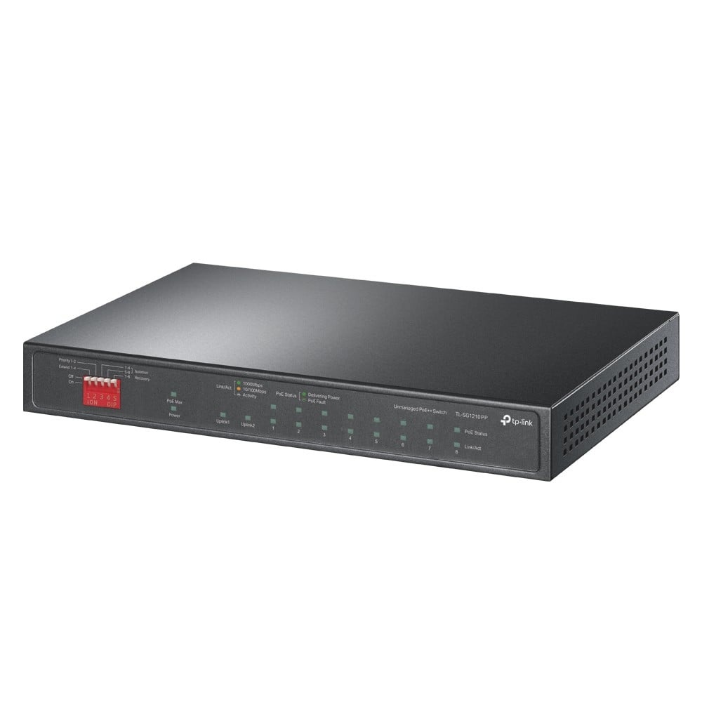 TP-LINK TP-Link TL-SG1210PP switch di rete Non gestito Gigabit Ethernet (10/100/1000) Supporto Power over Ethernet (PoE) Nero - RETI | TecnoCARE.net Sabaudia, Latina, Terracina, San Felice Circeo e Pontinia