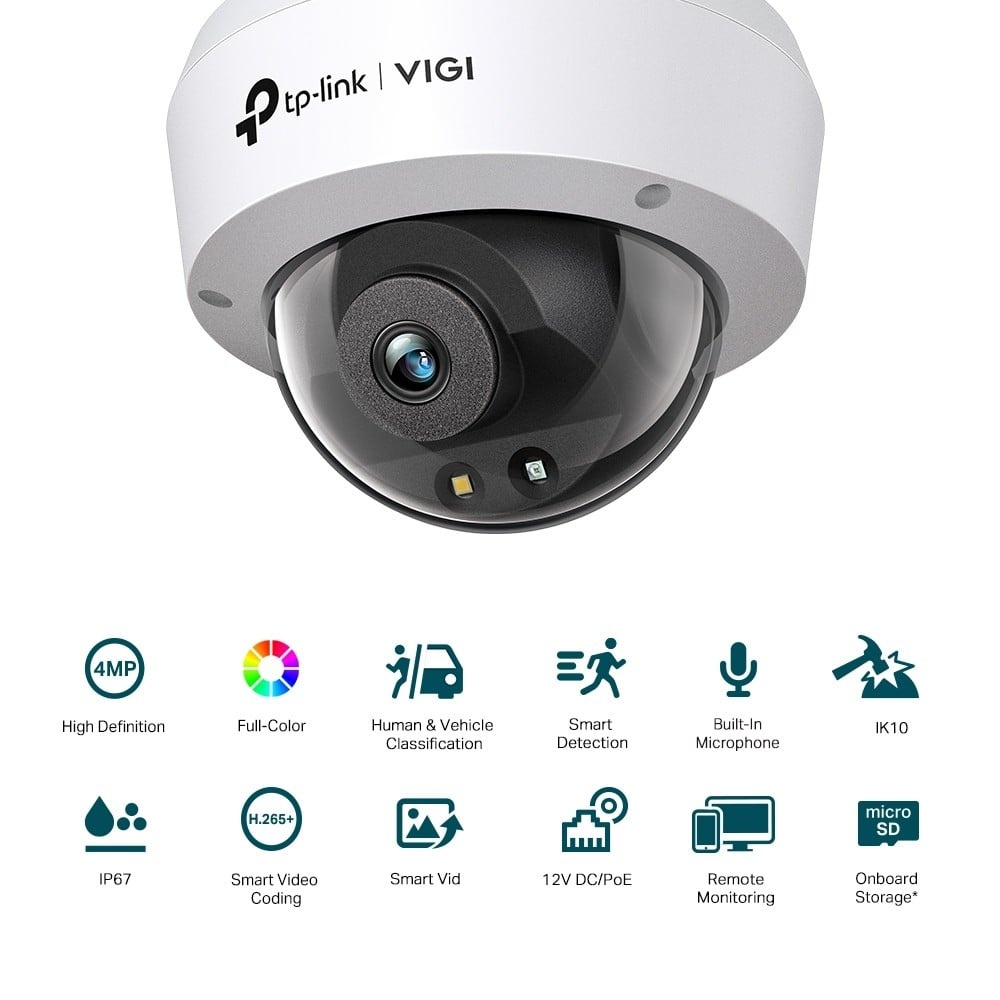 TP-LINK TP-Link VIGI C240 (2.8mm) Cupola Telecamera di sicurezza IP Interno e esterno 2560 x 1440 Pixel Soffitto/muro - SISTEMI DI SORVEGLIANZA | TecnoCARE.net Sabaudia, Latina, Terracina, San Felice Circeo e Pontinia