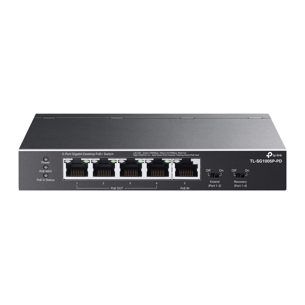 TP-LINK TP-Link TL-SG1005P-PD switch di rete Gigabit Ethernet (10/100/1000) Supporto Power over Ethernet (PoE) Nero - RETI | TecnoCARE.net Sabaudia, Latina, Terracina, San Felice Circeo e Pontinia