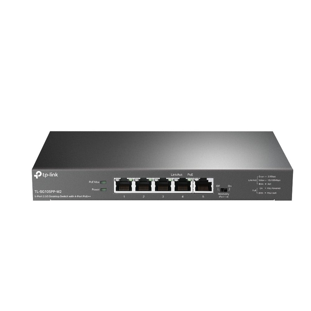 TP-LINK TP-Link TL-SG105PP-M2 switch di rete Non gestito Gigabit Ethernet (10/100/1000) Supporto Power over Ethernet (PoE) Nero - RETI | TecnoCARE.net Sabaudia, Latina, Terracina, San Felice Circeo e Pontinia