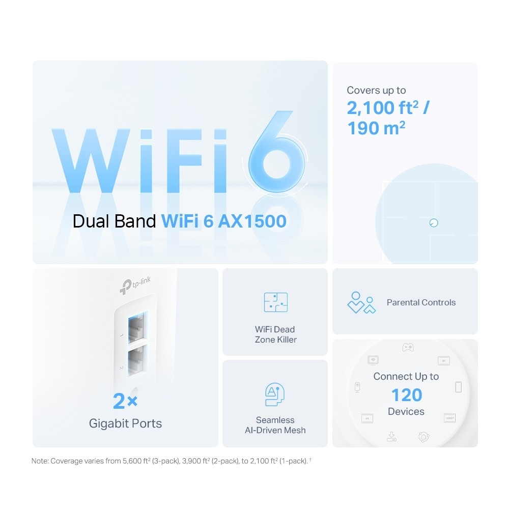 TP-LINK TP-Link Deco X10 Sistema Mesh Wi-Fi 6 per tutta la casa Dual-Band 1500Mbps 2-Pack - RETI | TecnoCARE.net Sabaudia, Latina, Terracina, San Felice Circeo e Pontinia