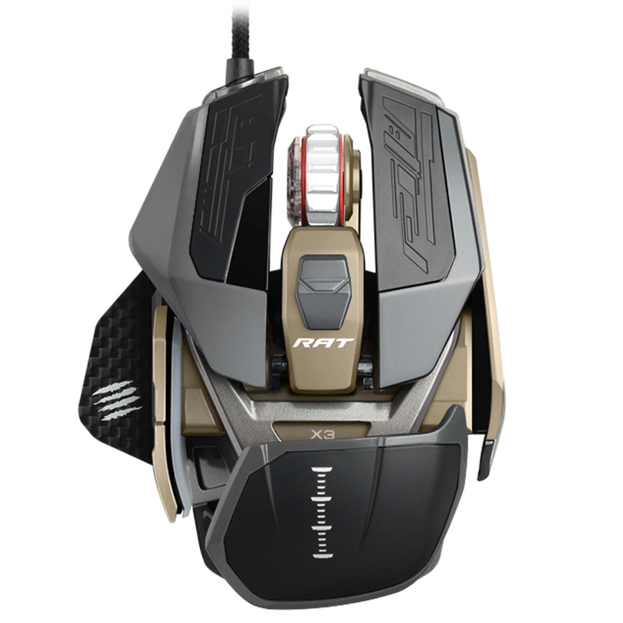 MAD CATZ Mad Catz R.A.T. PRO X3 Supreme Edition Optical Gaming Mouse - Black/Gold - ACCESSORI GAMING | TecnoCARE.net Sabaudia, Latina, Terracina, San Felice Circeo e Pontinia