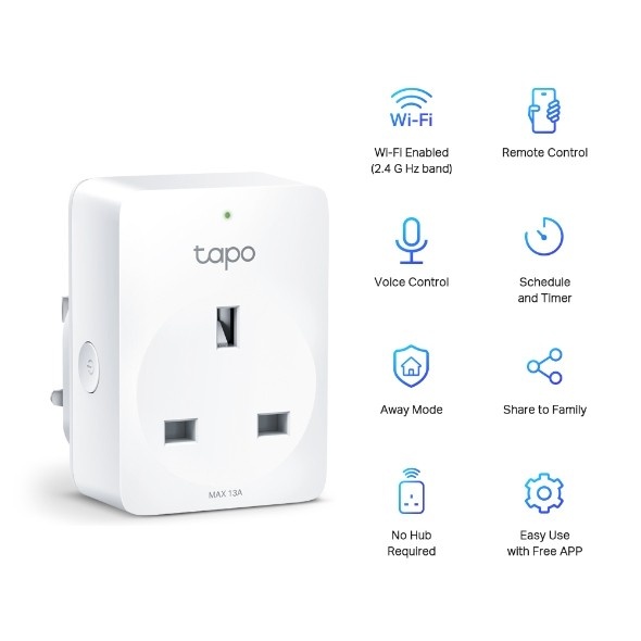 TP-LINK TP-Link Tapo P100 presa intelligente 2300 W Bianco - DISPOSITIVI SMART PER LA CASA | TecnoCARE.net Sabaudia, Latina, Terracina, San Felice Circeo e Pontinia