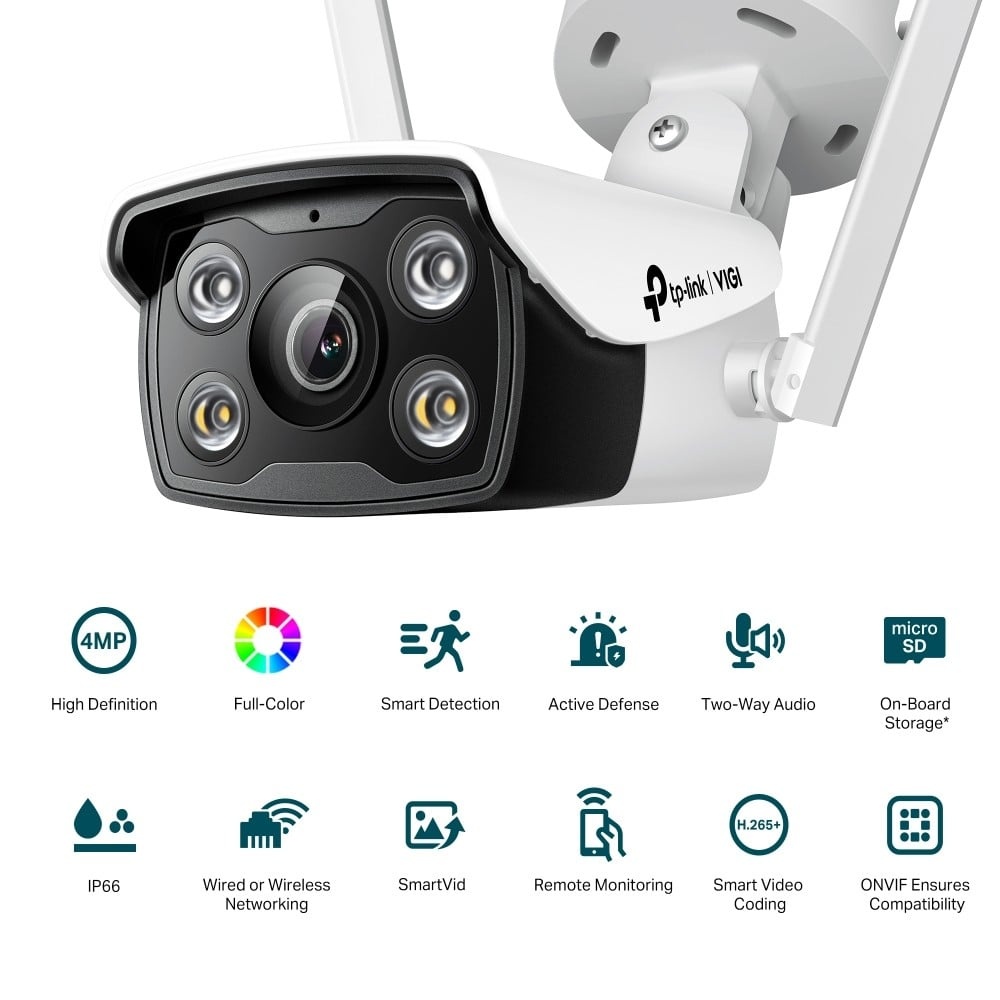 TP-LINK TP-Link VIGI C340-W Scatola Telecamera di sicurezza IP Esterno 2560 x 1440 Pixel Soffitto/muro - SISTEMI DI SORVEGLIANZA | TecnoCARE.net Sabaudia, Latina, Terracina, San Felice Circeo e Pontinia