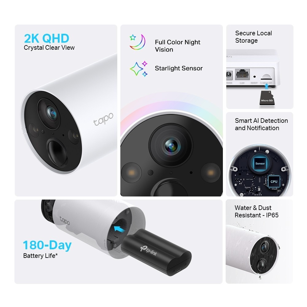 TP-LINK TP-Link Tapo C420S1 Telecamera di sicurezza CCTV Interno e esterno 2560 x 1440 Pixel - SISTEMI DI SORVEGLIANZA | TecnoCARE.net Sabaudia, Latina, Terracina, San Felice Circeo e Pontinia