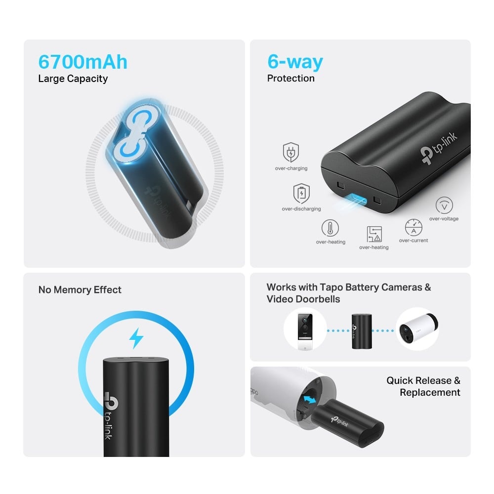 TP-LINK TP-Link Tapo A100 Batteria - SISTEMI DI SORVEGLIANZA | TecnoCARE.net Sabaudia, Latina, Terracina, San Felice Circeo e Pontinia