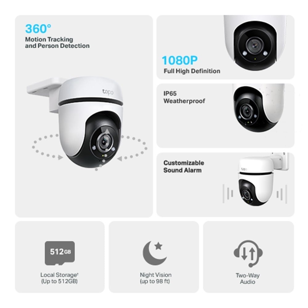 TP-LINK TP-Link Tapo C500 Cupola Telecamera di sicurezza IP Esterno 1920 x 1080 Pixel Soffitto/Parete/Palo - SISTEMI DI SORVEGLIANZA | TecnoCARE.net Sabaudia, Latina, Terracina, San Felice Circeo e Pontinia