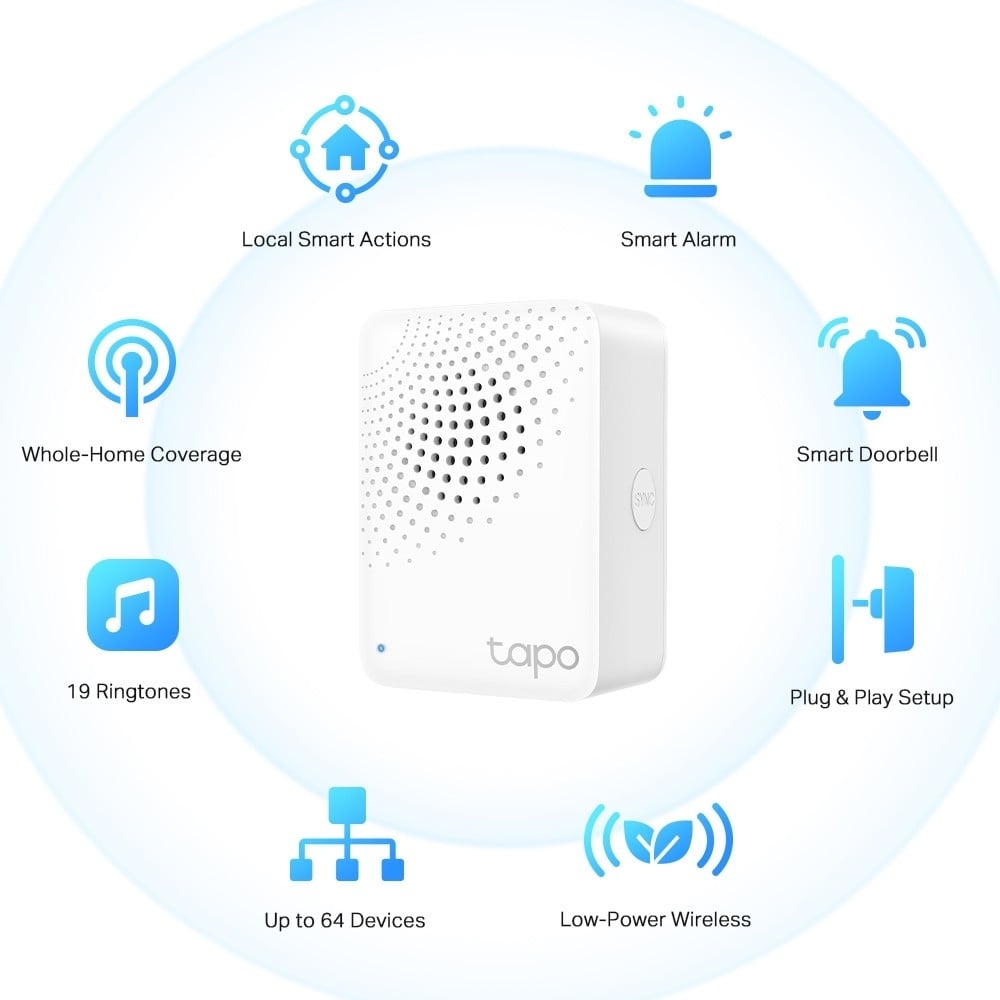 TP-LINK TP-Link Tapo H100 - ALLARMI E SENSORI DOMESTICI | TecnoCARE.net Sabaudia, Latina, Terracina, San Felice Circeo e Pontinia