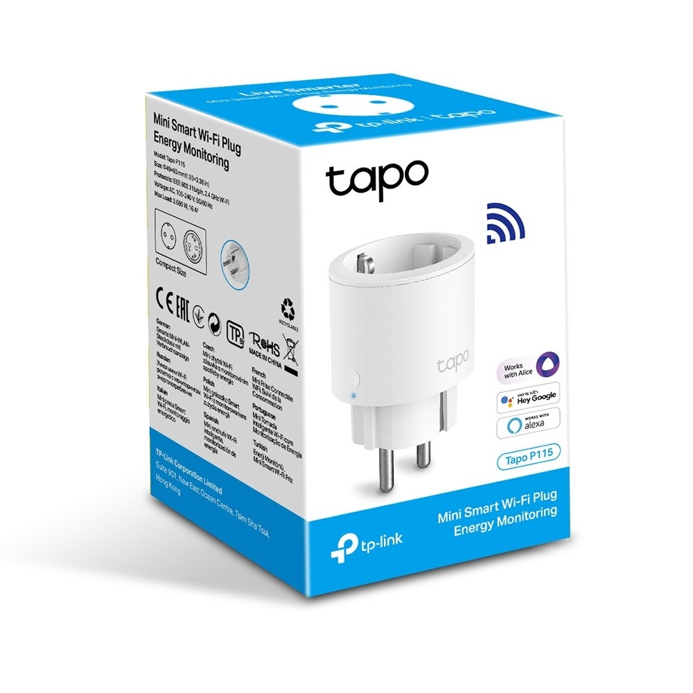TP-LINK TP-Link Tapo P115 presa intelligente 3680 W Bianco - DISPOSITIVI SMART PER LA CASA | TecnoCARE.net Sabaudia, Latina, Terracina, San Felice Circeo e Pontinia