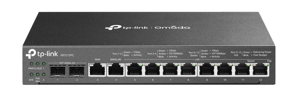 TP-LINK TP-Link Omada ER7212PC router cablato Gigabit Ethernet Nero - RETI | TecnoCARE.net Sabaudia, Latina, Terracina, San Felice Circeo e Pontinia