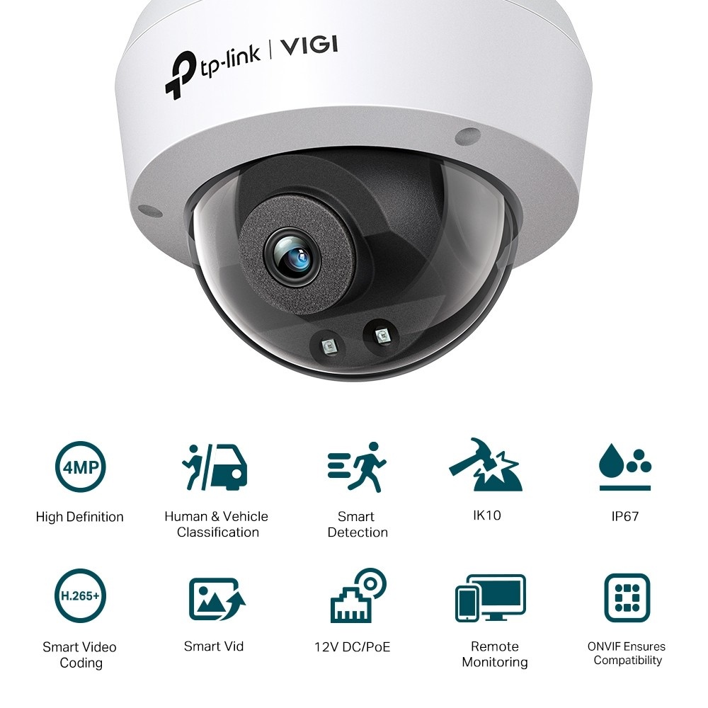 TP-LINK TP-Link VIGI C240I (2.8mm) Cupola Telecamera di sicurezza IP Interno e esterno 2560 x 1440 Pixel Soffitto/muro - SISTEMI DI SORVEGLIANZA | TecnoCARE.net Sabaudia, Latina, Terracina, San Felice Circeo e Pontinia
