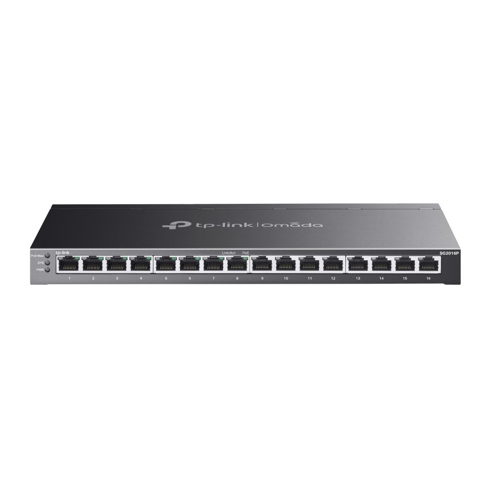 TP-LINK TP-Link SG2016P (TL-SG2016P) JetStream™ 16-Port Gigabit Smart Switch with 8-Port PoE+ - RETI | TecnoCARE.net Sabaudia, Latina, Terracina, San Felice Circeo e Pontinia