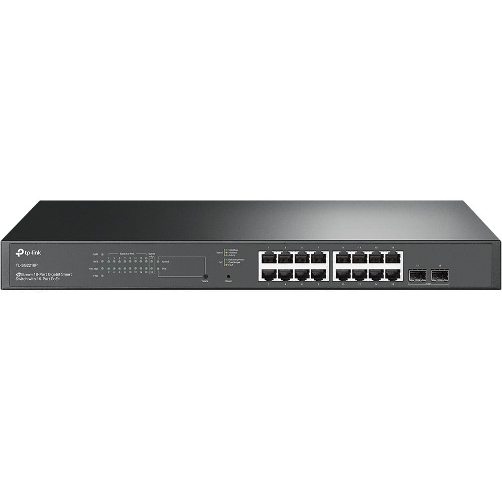 TP-LINK TP-Link JetStream TL-SG2218P switch di rete Gestito L2/L2+ Gigabit Ethernet (10/100/1000) Supporto Power over Ethernet (PoE) 1U Nero - RETI | TecnoCARE.net Sabaudia, Latina, Terracina, San Felice Circeo e Pontinia