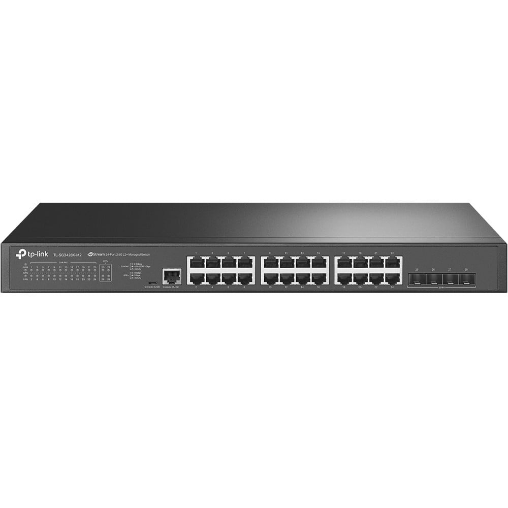 TP-LINK TP-Link JetStream TL-SG3428X-M2 switch di rete Gestito L2+ 2.5G Ethernet (100/1000/2500) 1U Nero - RETI | TecnoCARE.net Sabaudia, Latina, Terracina, San Felice Circeo e Pontinia