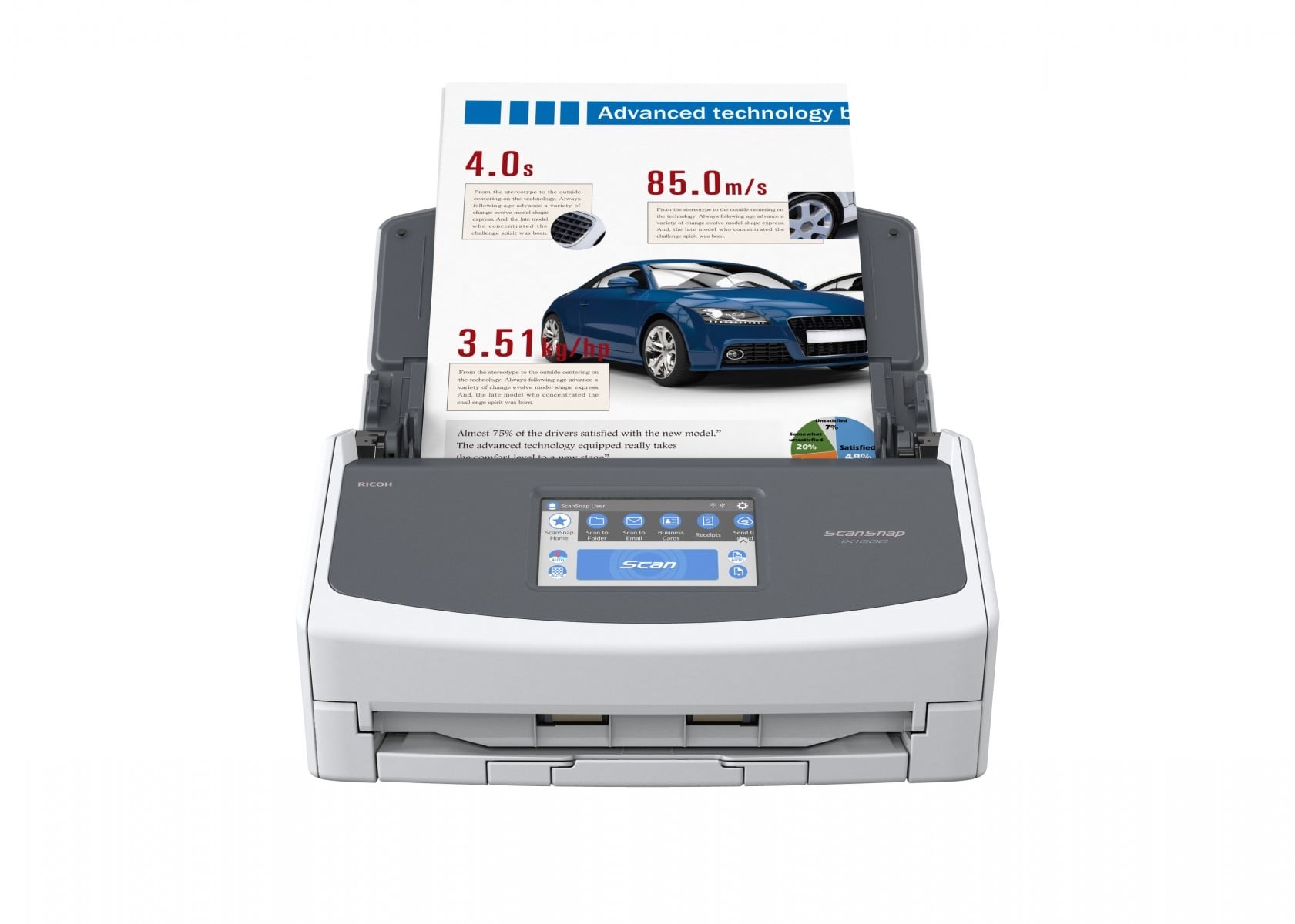 FUJITSU Fujitsu ScanSnap iX1600 ADF + scanner ad alimentazione manuale 600 x 600 DPI A4 Nero, Bianco - STAMPANTI E SCANNER | TecnoCARE.net Sabaudia, Latina, Terracina, San Felice Circeo e Pontinia